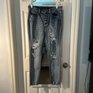Judy Blue size 11 skinny fit distressed jeans NWOT